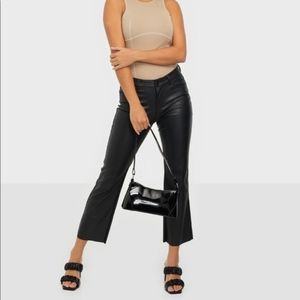Very Moda faux leather kick flare pants